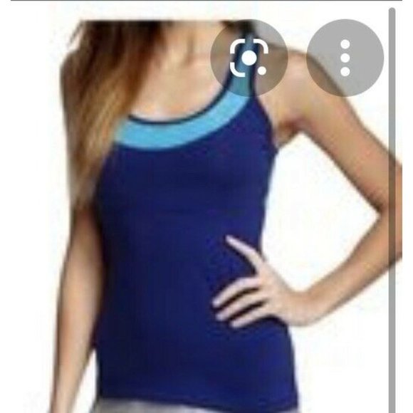 Lucy Activewear Twist Back Tank Built In Bra Purple Blue Small‎ - Picture 6 of 8